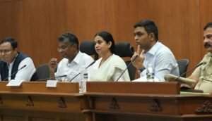 Minister Satish Jarakiholi was presiding over the meeting of officials of all departments held at Suvarna Vidhana Soudha on Tuesday.