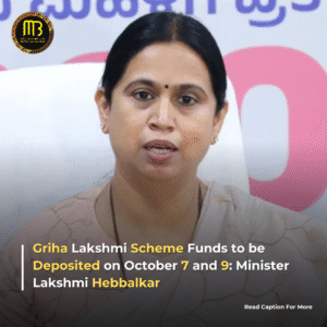 Here’s a revised version with reduced keyphrase density: Minister Laxmi Hebbalkar Announces Payments on October 7 and 9