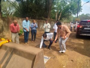 Road Construction Begins Near Hindalga: A Step Toward Better Connectivity