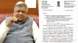Shettar Seeks No Action Against Belagavi DC in LS Speaker Letter