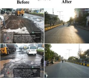 Kanbargi Road Work Completed, Brings Relief to Commuters