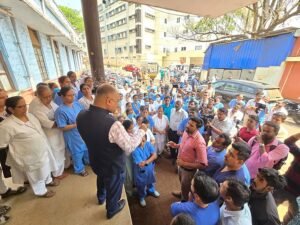 Nursing Staff Protest After Assault at Belagavi Hospital