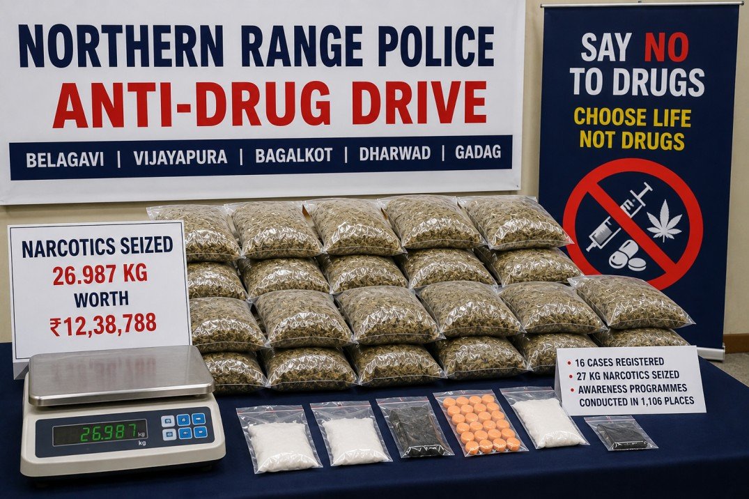 Northern Range Police Seize Drugs Worth ₹12.3 Lakh