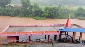 Malaprabha River Floods Habbanahatti Hanuman Temple