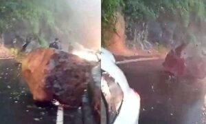 Amboli Ghat Landslide: Bus, Car Escape Narrowly