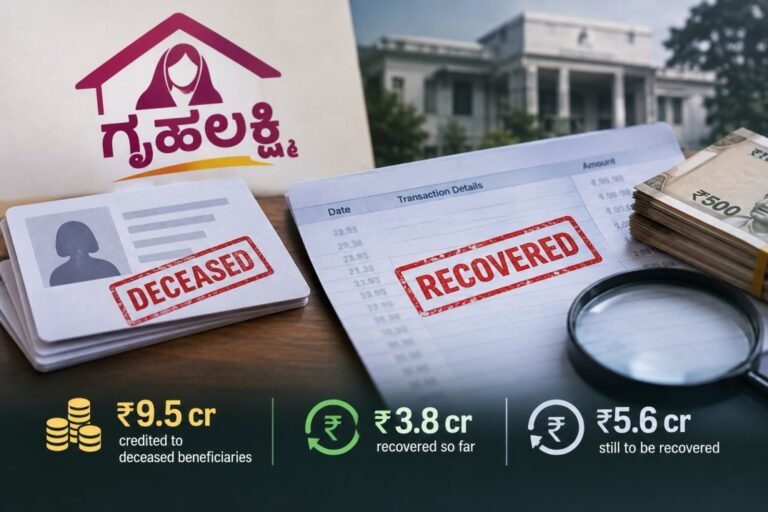 ₹9.5 Crore Gruhalakshmi Funds Credited to Dead Beneficiaries